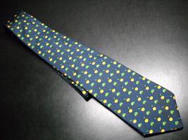 Brooks Brothers Makers Neck Tie Blue with Peach Trees - $10.99