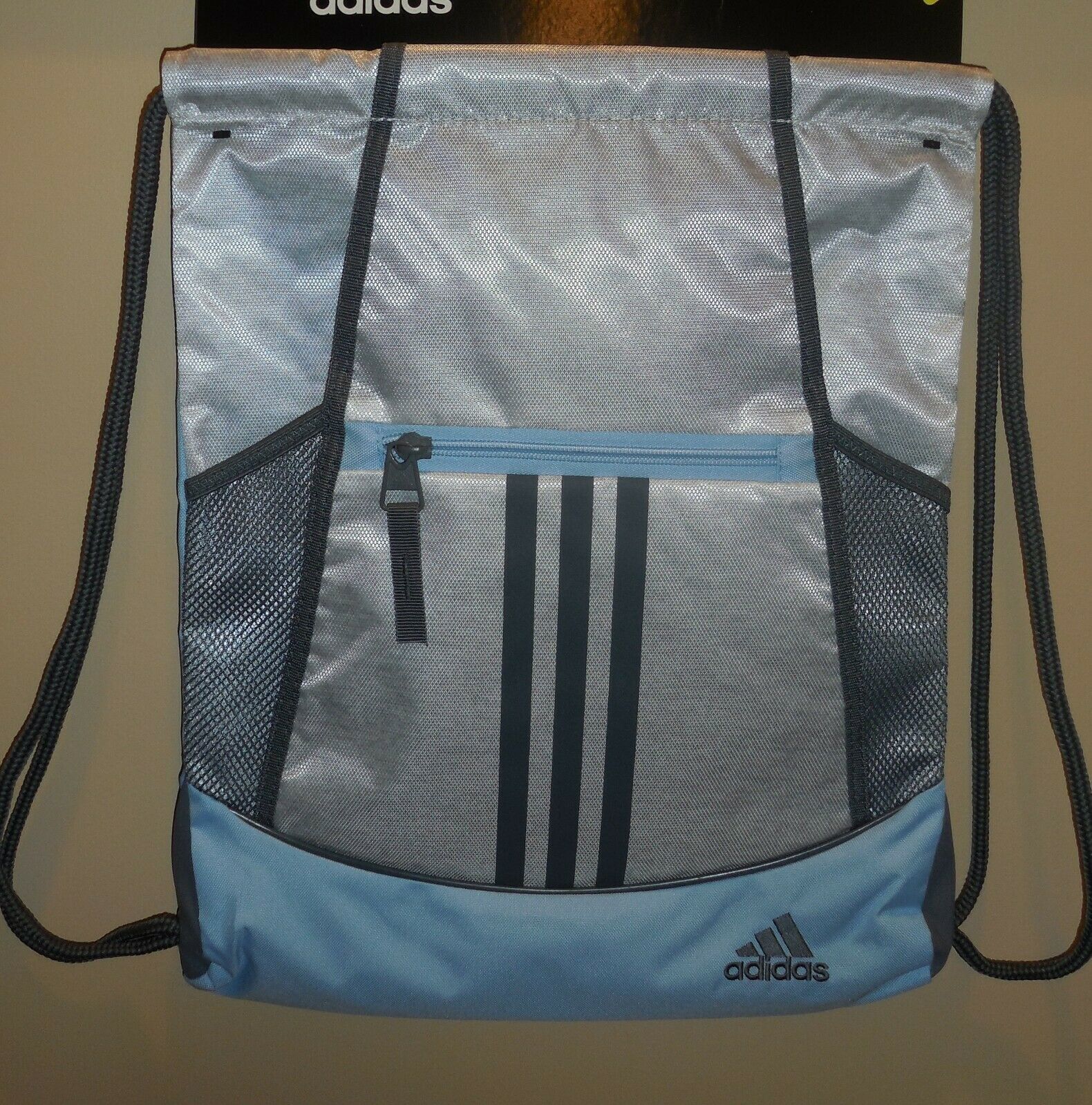 Adidas Alliance II Sackpack Drawstring Bag Grey Pink Girls 5148519 New