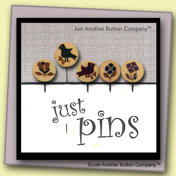 Primary image for Sampler Stitches Just Pins JP126 set 5 for pincushions JABC Just Another Button