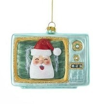 Kurt S. Adler Glass Tv Santa Claus Vintage Style Television Christmas Ornament - $18.88