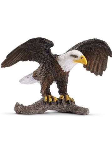 Schleich 14780 Bald Eagle Toy Figure, Brown, For Ages 3+ Ships N 24h