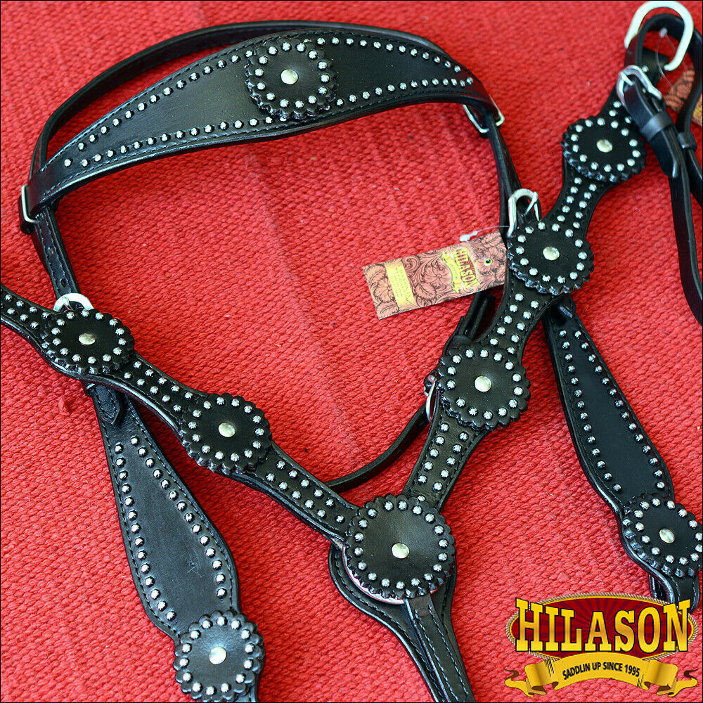 Horse Tack Set Western Headstall Bridle Breast Collar American Leather