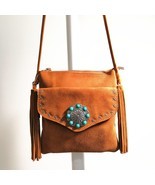 Women Leather Bohemian Style Flap Handbag Female Boho Chic Gypsy Tribal ... - $78.16