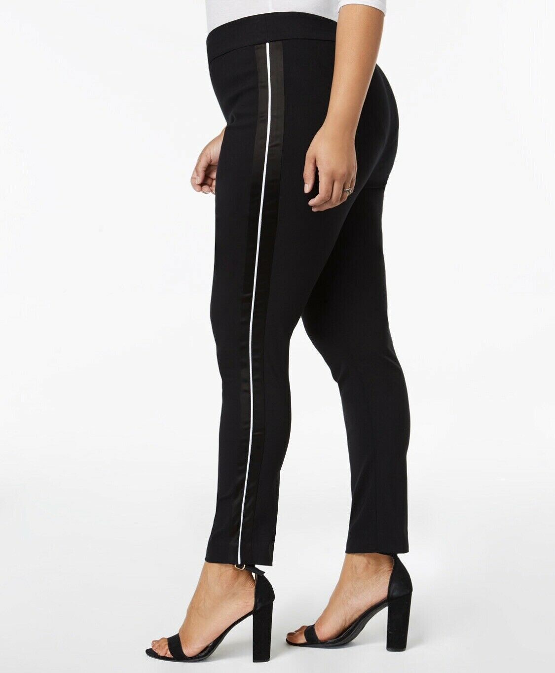 satin stripe trousers