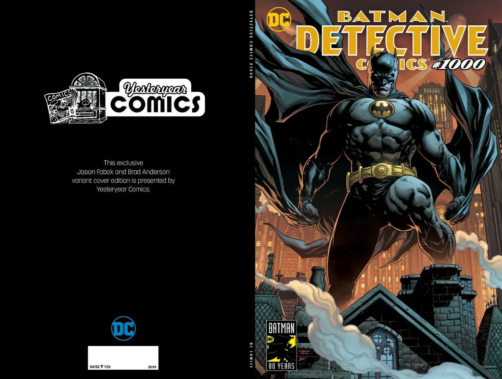 Detective Comics 1000 Yesteryear Comics Jason Fabok variant Batman