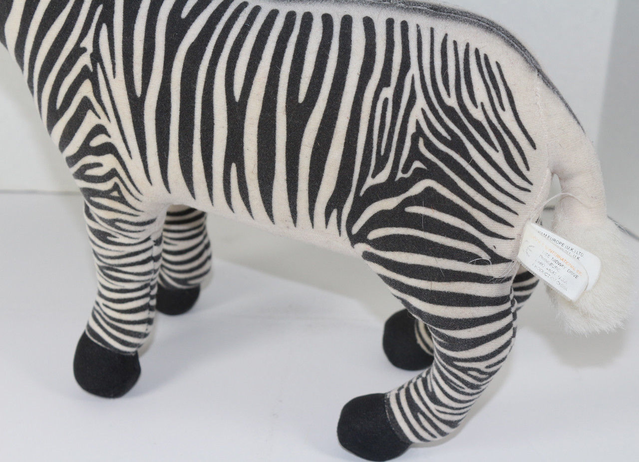 K&M International WILD REPUBLIC ZEBRA w/ POSABLE LEGS Stuffed Plush