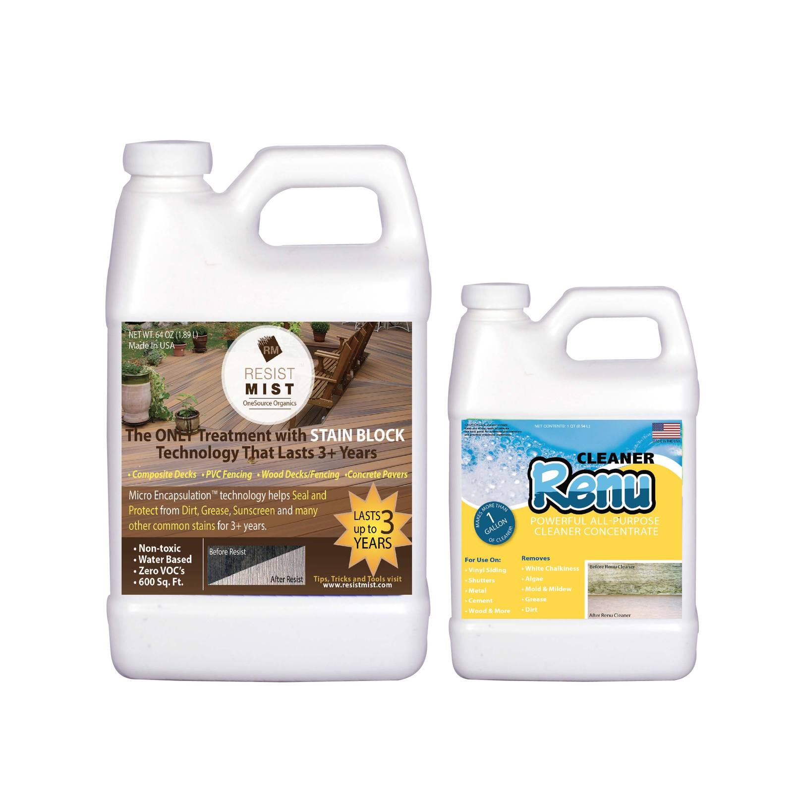 Resist Deck & Concrete Cleaner & Sealer. Lasts 3+ Years