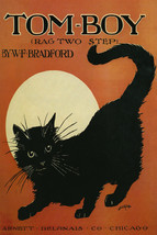 Tom Boy Rag Two Step Black Cat Moon Chicago Bradford Vintage Poster Repro - $10.96+