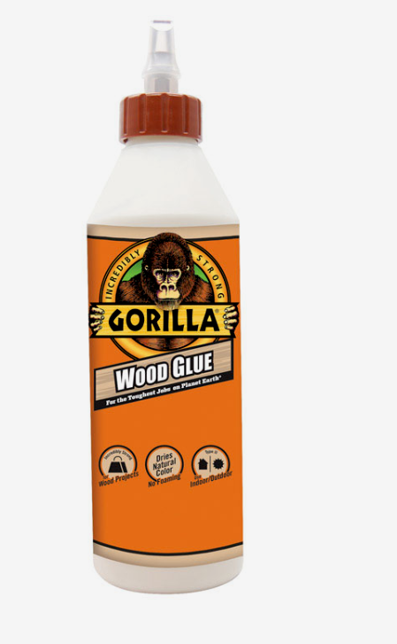 Gorilla WOOD GLUE 18 oz Light Tan Regular Strength Easy-To-Use Dries Natural 1pk