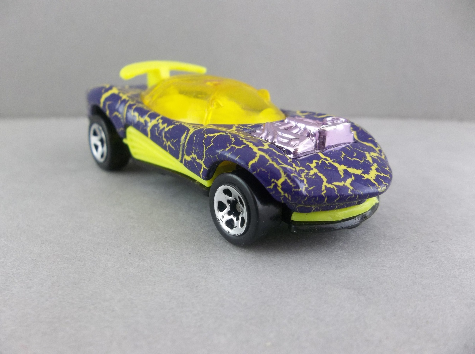 Hot Wheels 1994 Flashfire Krackle Car Series 4 Purple Neon Yellow ...