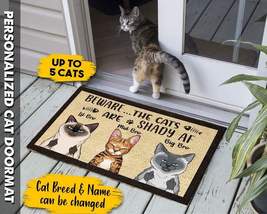 Personalised Beware The Cats Are Shady AF doormat, Funny Shady Cat Doorm... - $29.95+