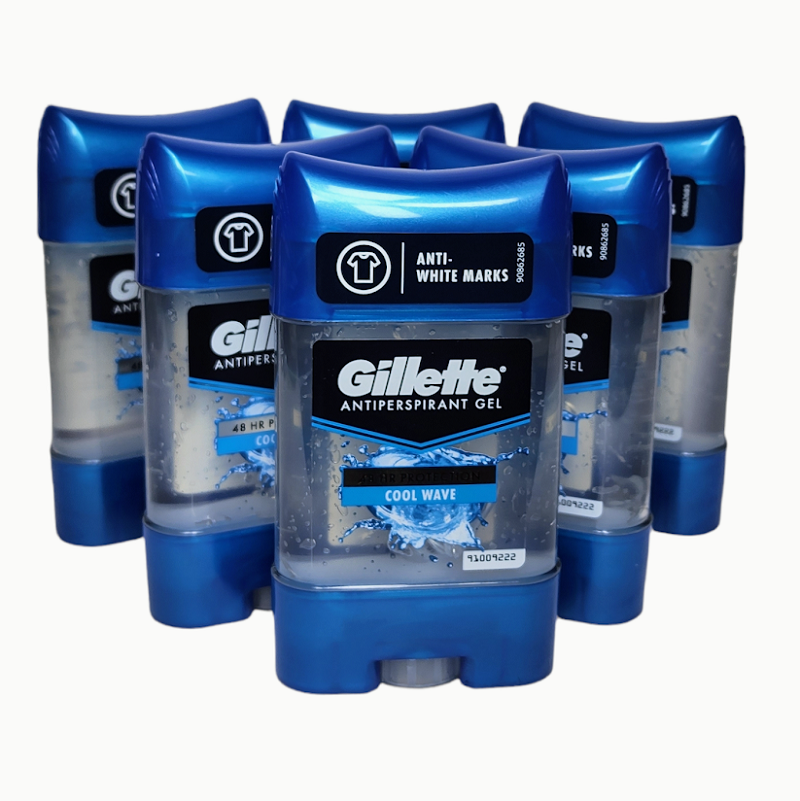 6 Pack - GILLETTE COOL WAVE Deodorant Stick Antiperspirants 70ML - Free Shipping