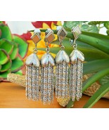 Vintage Sarah Coventry Earrings Silver Dangle Tassel Two Pairs Clip-On - £22.37 GBP