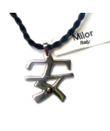 NEW! Milor Stainless Steel &amp; 18K Gold Peace Pendant Necklace - $29.70