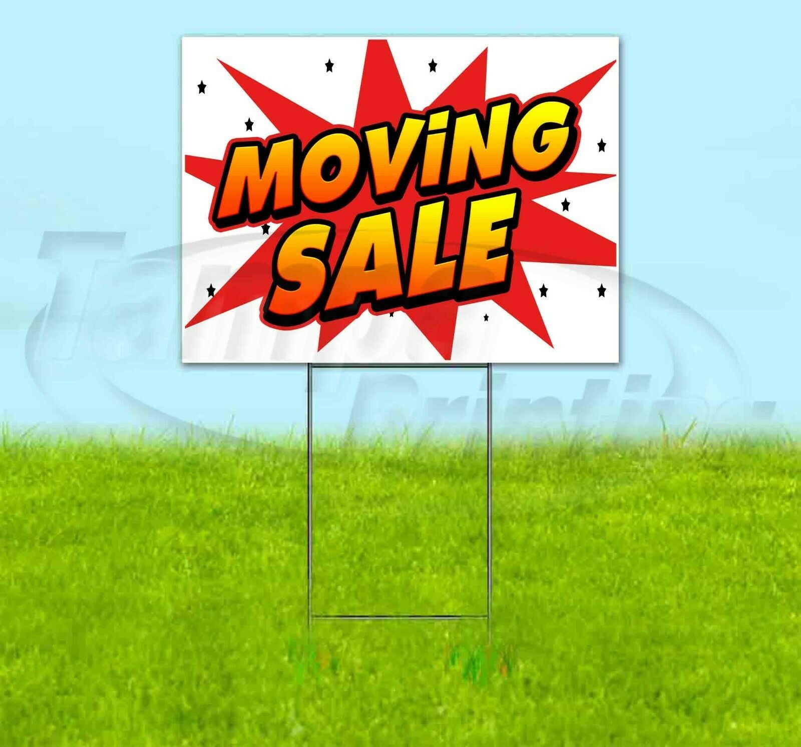 MOVING SALE 18x24 Yard Sign Corrugated Plastic Bandit Lawn Business USA ...