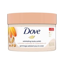 Dove Exfoliating Body Polish Scrub for Silky Skin Oatmeal &amp; Calendula Oi... - $16.82