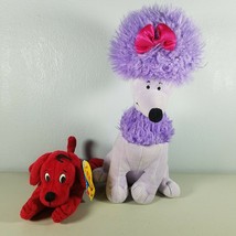 Clifford the Big Red Dog Plush Plus Cleo Sizes 7&quot; &amp; 12&quot; Tall 1997 VTG - $22.49