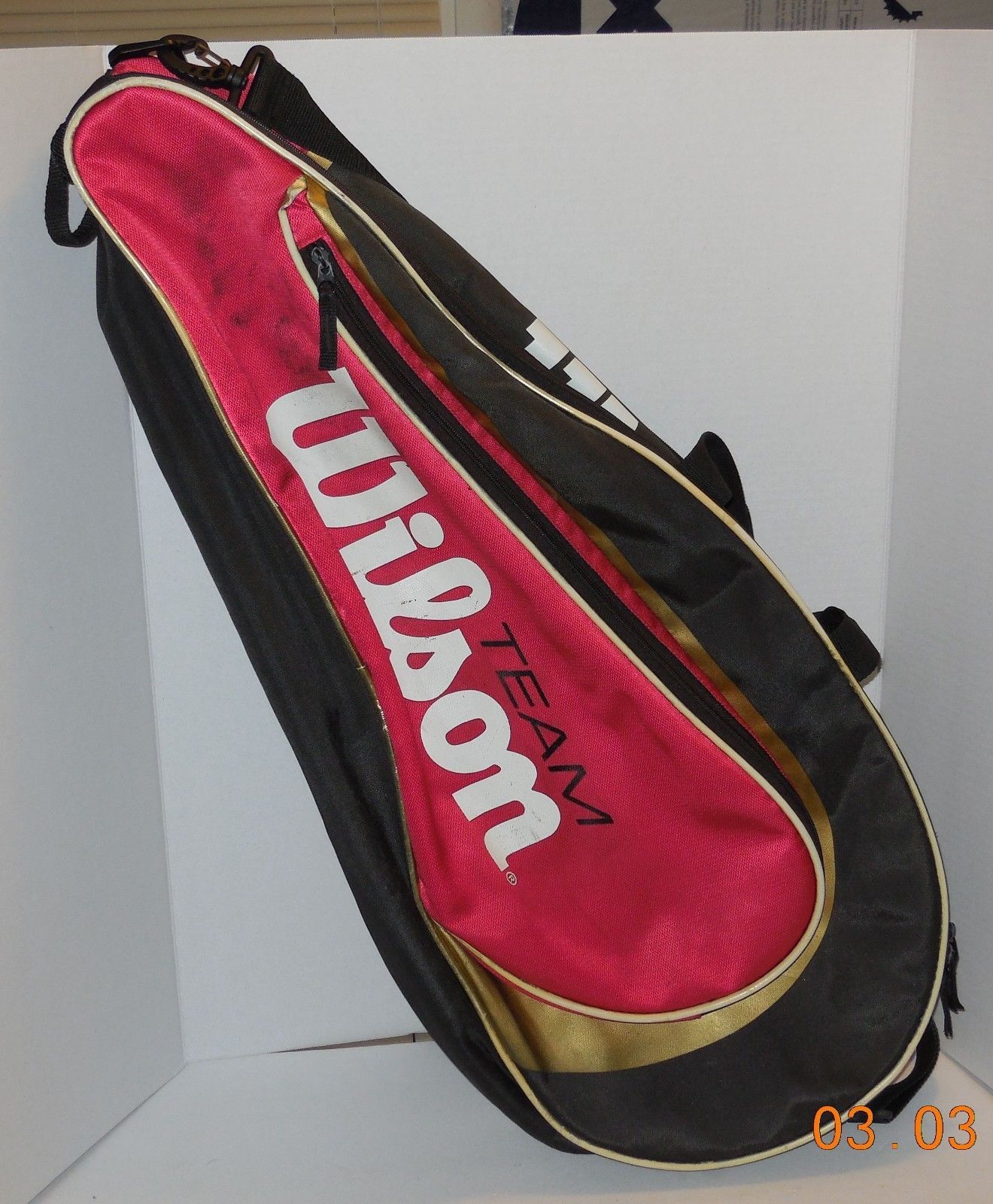 wilson tennis bag black gold