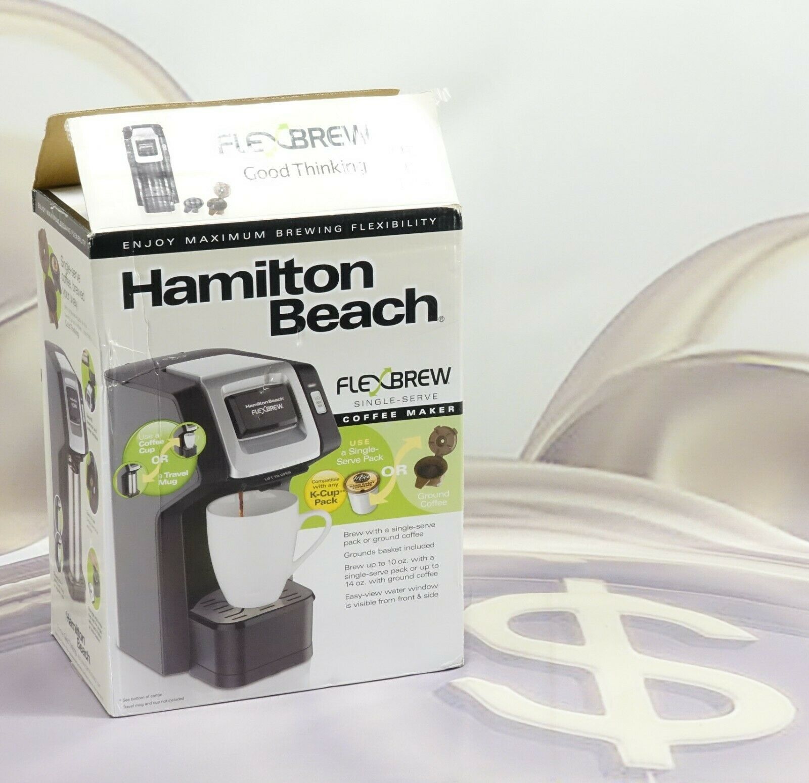 Hamilton Beach Flexbrew Single Serve Grind Brew Ground Coffee Maker