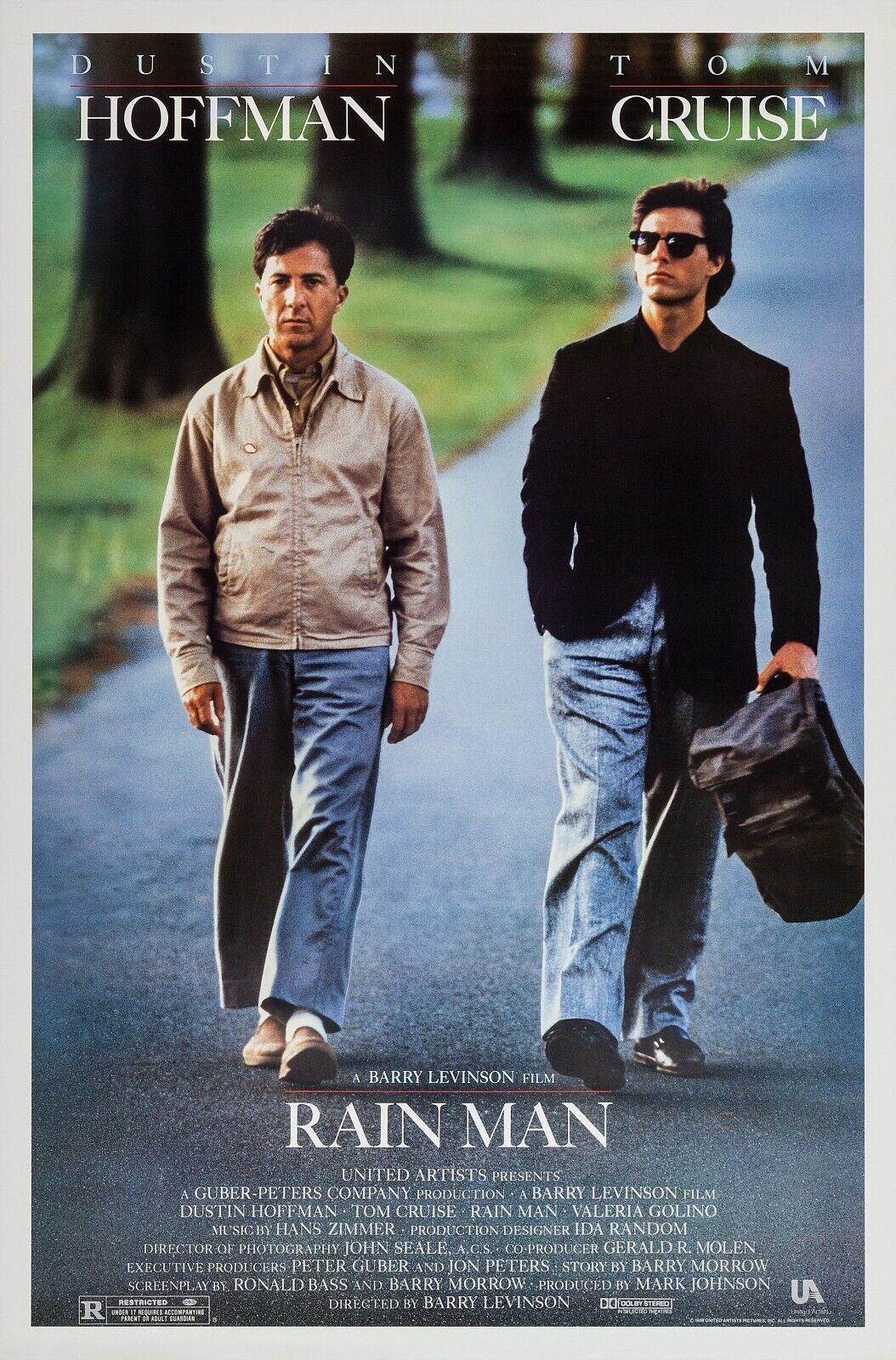 1988 Rain Man Movie Poster 11X17 Dustin Hoffman Tom Cruise Underwear
