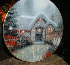 Woodsman's Thatch Cottage Collectors Plate by Thomas Kinkade Garden Cottages - $20.56