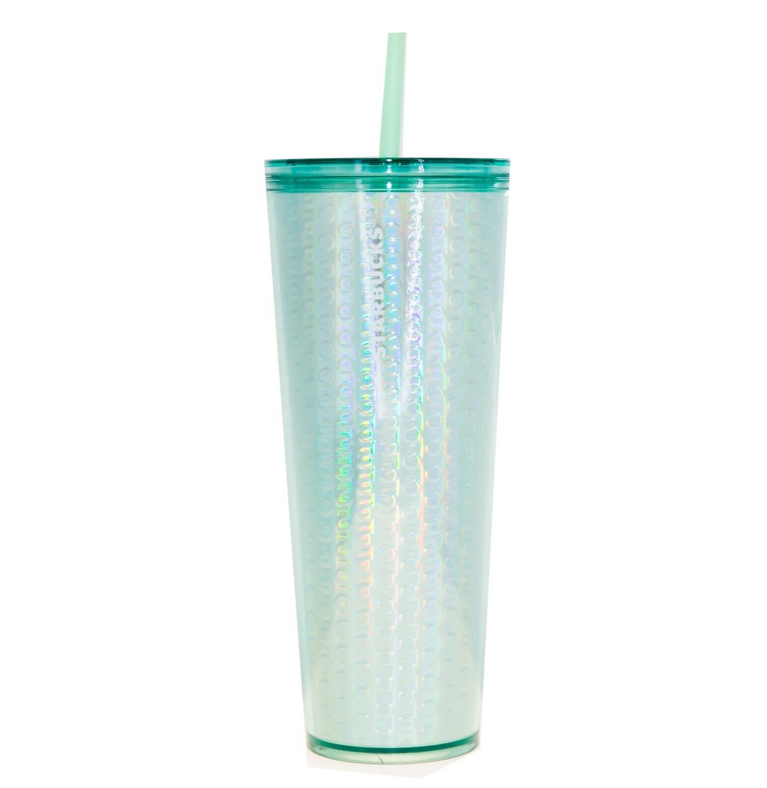 Starbucks Holiday 2019 Iridescent Rainbow Pearl Glass Mug Rare 