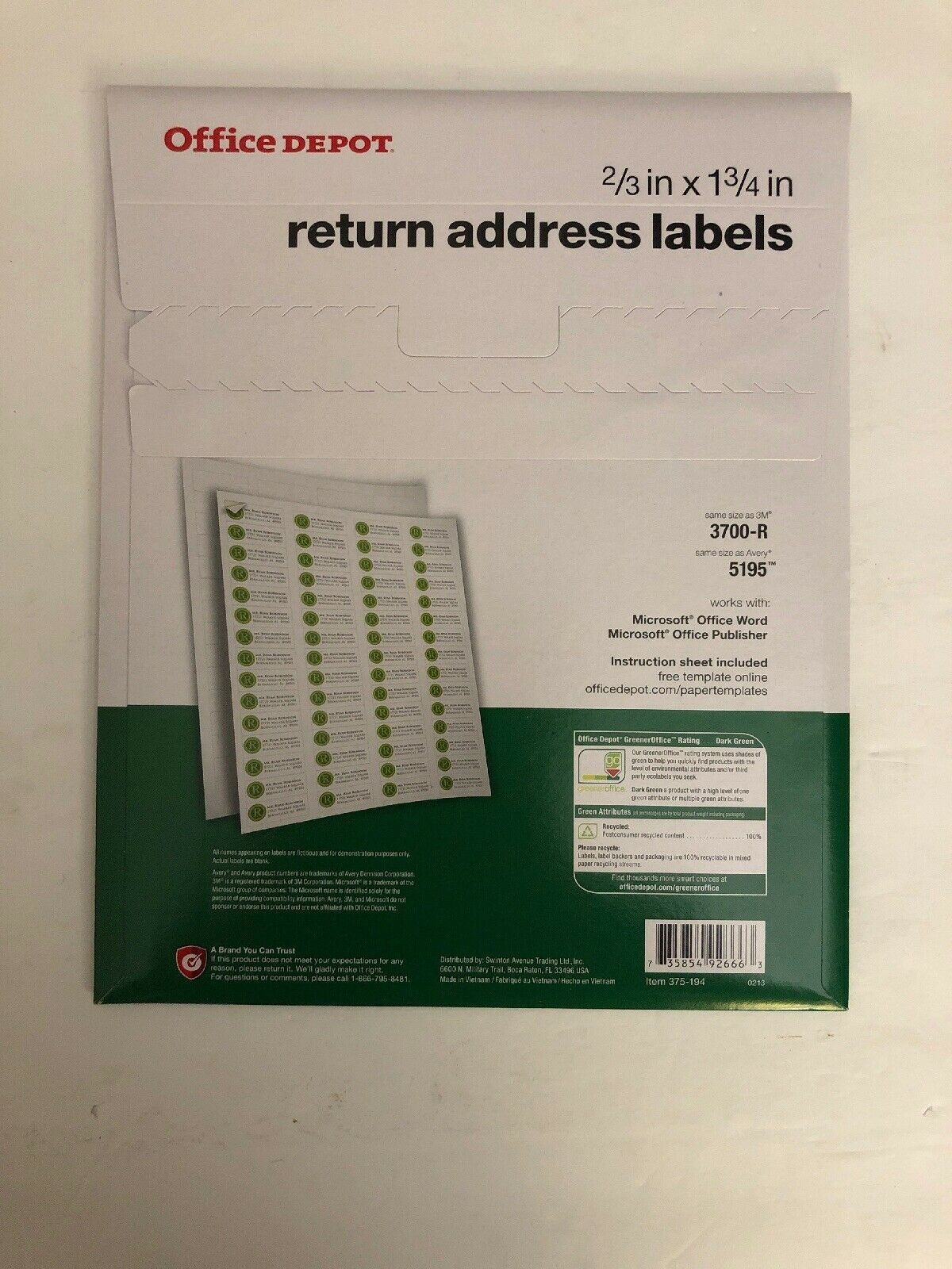 Office Depot Address Label Template