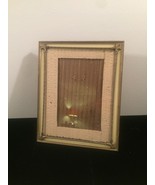 Vintage 40s silvery gold double ornate 8&quot; x 10&quot; frame with easel back - $25.00