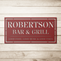 Metal Wall Art, Personalized Custom Logo Metal Sign, Hanging Business Decor - $59.99+