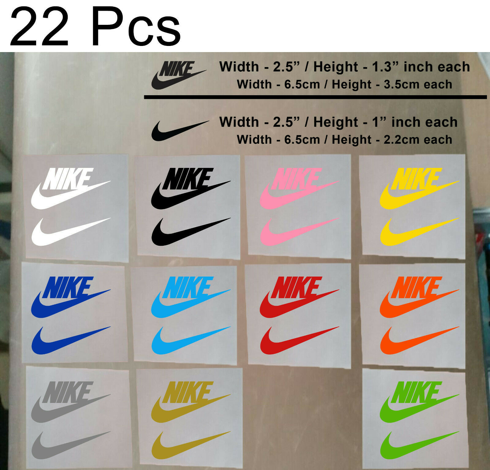 22 Pcs Nike Iron On Heat Press Nike Poly Flex Patch Sports Logo Diy T ...