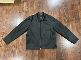Men's Gap Solid Black Full Zip Outerwear Rain Light Jacket Size M - $24.74