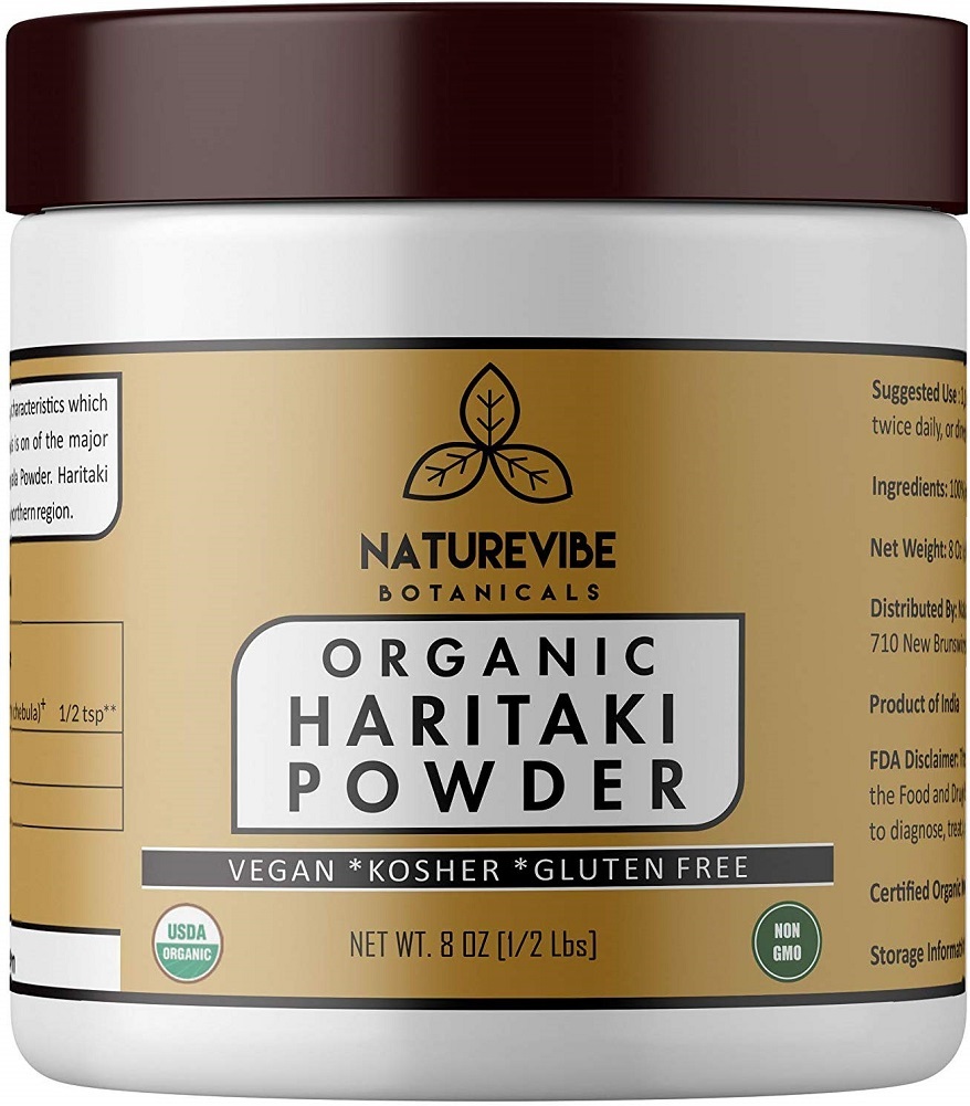 Naturevibe Botanicals Haritaki Powder (8 Oz)- USDA Organic Terminalia Chebula,
