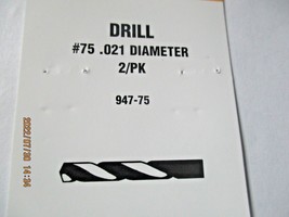 Walthers 947-75 Walthers # 75 /.021 Diameter Drill Bit 2 pack image 2