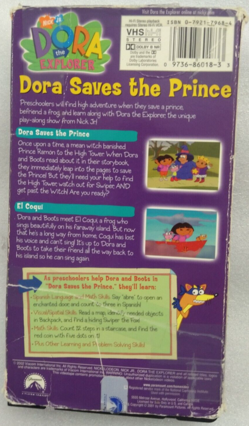 VHS Dora the Explorer - Dora Saves the Prince (VHS, 2002) - VHS Tapes