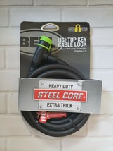 Bell Lightup Key Cable Bike Lock HEAVY DUTY 12mm x 6 ft - $9.71
