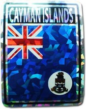 Wholesale Lot 6 Cayman Islands Country Flag Reflective Decal Bumper Sticker - $10.88