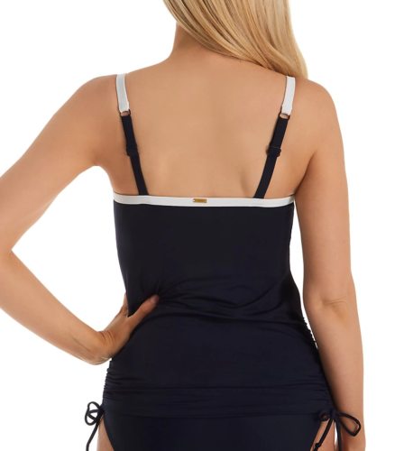 Panache MIDNIGHT/WHITE Catarina Balconnet Tankini Swim Top, US 38J, UK 38GG - Swimwear