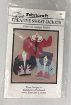 Fabricraft Creative Sweat Jackets Collar Applique Pattern Craft Kit - $11.91