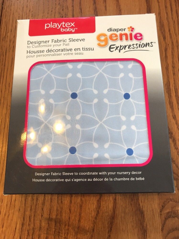 Playtex Baby DIAPER GENIE Expressions Designer Fabric Cover Sleeve Blue