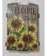 Fall Thanksgiving Harvest Sunflowers Hanging Wall Door Sign Plaque Decor... - $17.99
