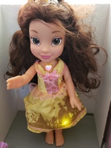Disney Princess Sing-A-Long BELLE Doll 14” Light Up Dress & Necklace  - $30.00
