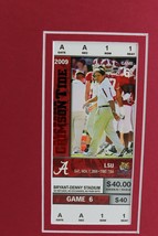 2009 Alabama vs LSU Framed 16x20 Photo / Ticket / Program Cover Set image 2