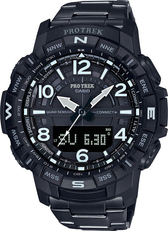 Casio Men's Pro Trek Black Ion Plated Titanium Watch