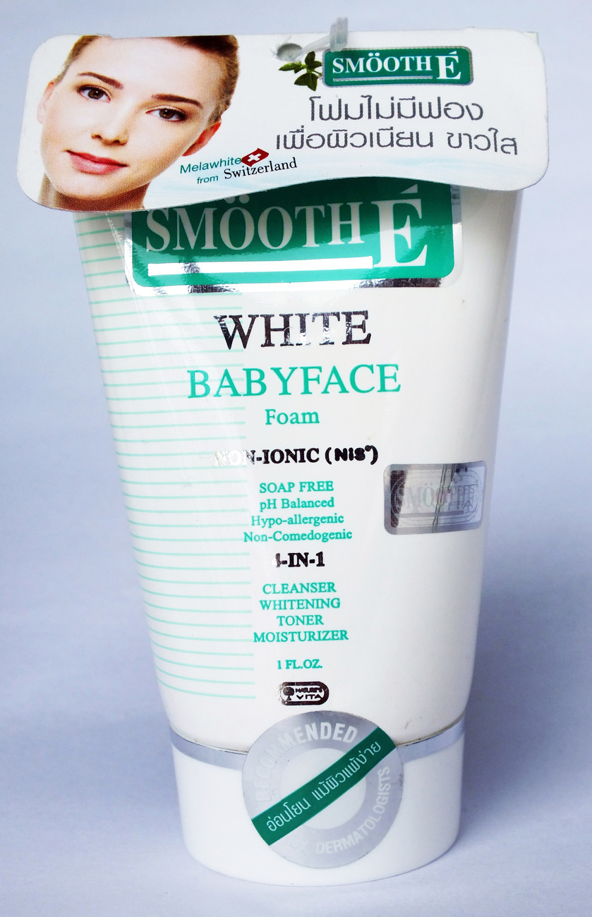 SMOOTH E 4-IN-1 WHITE BABYFACE FOAM REDUCE ACNE FINE LINE Whitening Small 4 Oz.