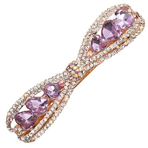The New Popular Fashion Hair Accessories Bling Crystal Hair Decoration-Purple