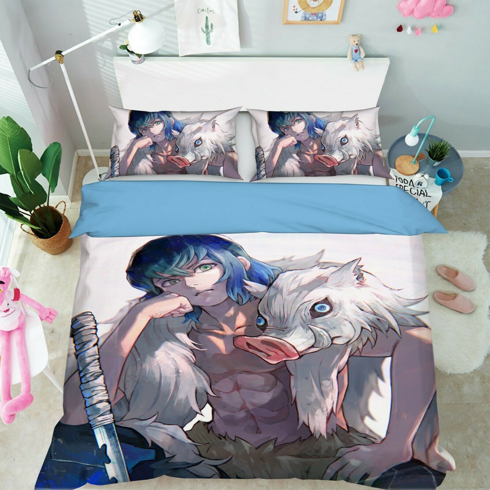 3D Kimetsu No Yaiba T551 Japan Anime Bed Pillowcases Quilt Duvet Cover