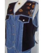 Denim &amp; Black Horse Show Hobby Halter Vest Plus Size XL  - $40.00