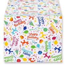 Happy Birthday Dogs Cotton Table Runner Reversible 14 X 72 Inches - $39.99