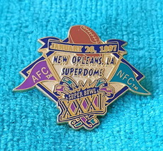 SUPER BOWL XXXI (31) PIN - FOX SPORTS NETWORK - TV LOGO - NFL LAPEL PIN -  RARE