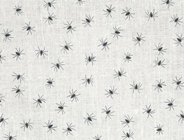 Black Spiders on Sparkly White 28ct Linen 35x39 cross stitch fabric Fabric Flair - $97.20
